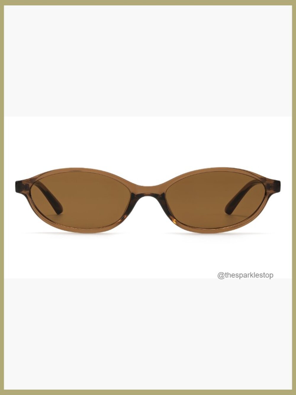 Retro Oval Cat Eye Sunglasses Thin Narrow 100% UV Protection Lightweight - Picture 7 of 7